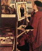 MANUEL, Niklaus St Luke Painting the Madonna (detail) sg oil painting